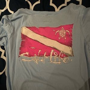 Salt life size L dive t shirt